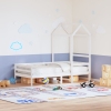 Techo de cama infantil madera maciza pino blanco 98x70x176,5 cm