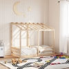 Cama para niños madera maciza de pino 70x140 cm