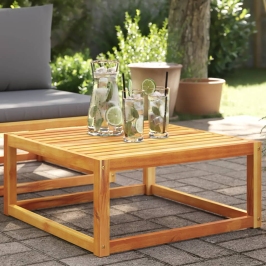 Mesa de jardín madera maciza de acacia 65x65x29 cm