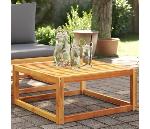 Mesa de jardín madera maciza de acacia 65x65x29 cm