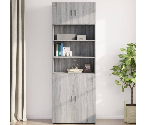 Armario de pared madera de ingeniería gris Sonoma 80x42,5x40 cm