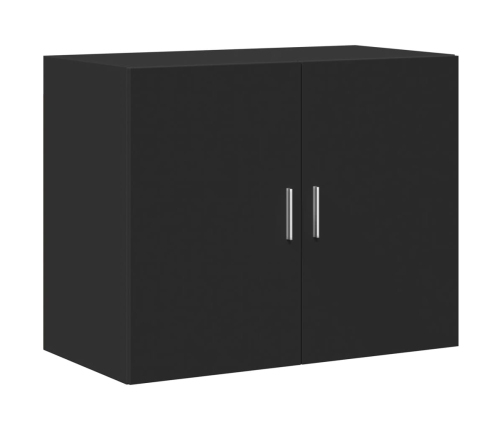 Armario de pared madera de ingeniería negro 80x42,5x64 cm