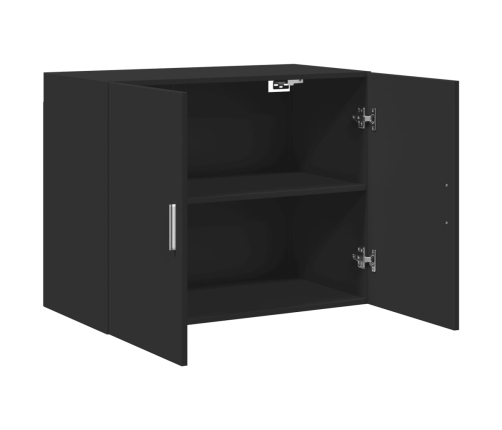 Armario de pared madera de ingeniería negro 80x42,5x64 cm