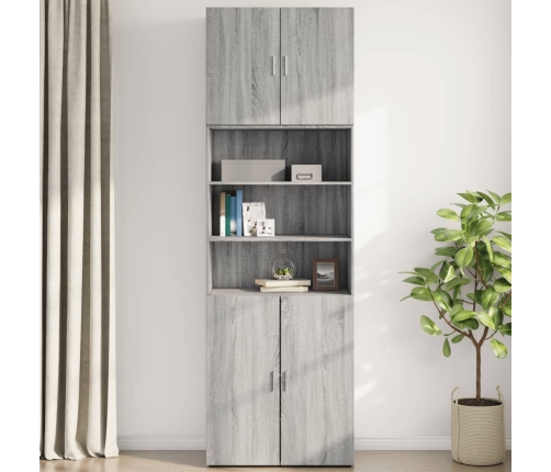 Armario de pared madera de ingeniería gris Sonoma 80x42,5x64 cm