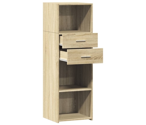 Aparador alto madera de ingeniería roble Sonoma 40x42,5x124 cm