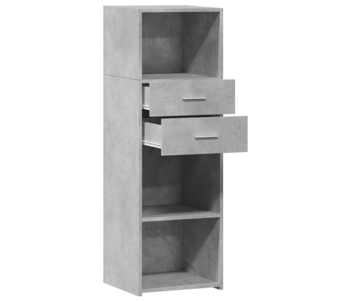 Aparador alto madera de ingeniería gris hormigón 40x42,5x124 cm