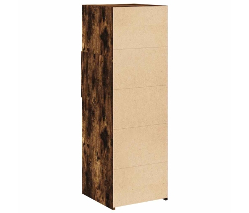 Aparador alto madera de ingeniería roble ahumado 40x42,5x124 cm