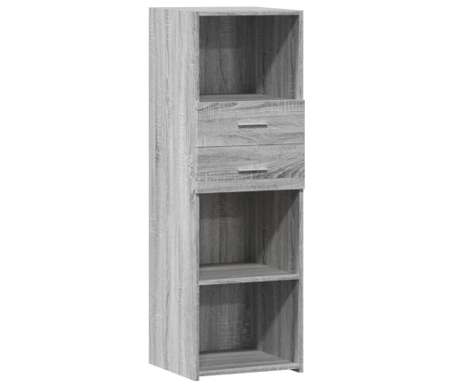 Aparador alto madera de ingeniería gris Sonoma 40x42,5x124 cm