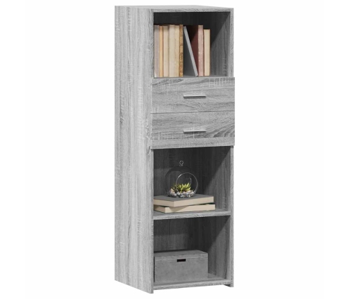 Aparador alto madera de ingeniería gris Sonoma 40x42,5x124 cm