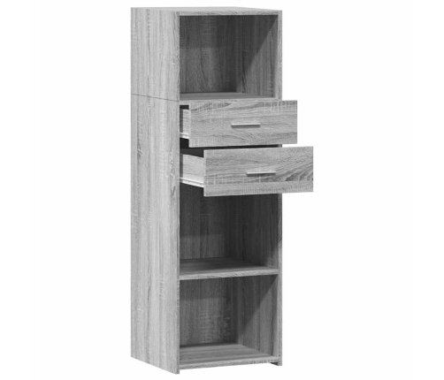 Aparador alto madera de ingeniería gris Sonoma 40x42,5x124 cm