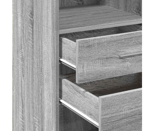 Aparador alto madera de ingeniería gris Sonoma 40x42,5x124 cm