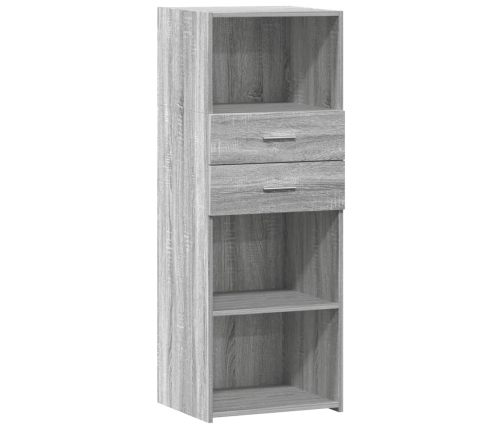 Aparador alto madera de ingeniería gris Sonoma 45x42,5x124 cm