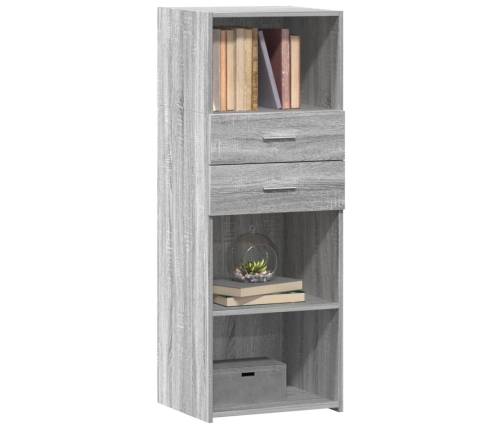 Aparador alto madera de ingeniería gris Sonoma 45x42,5x124 cm