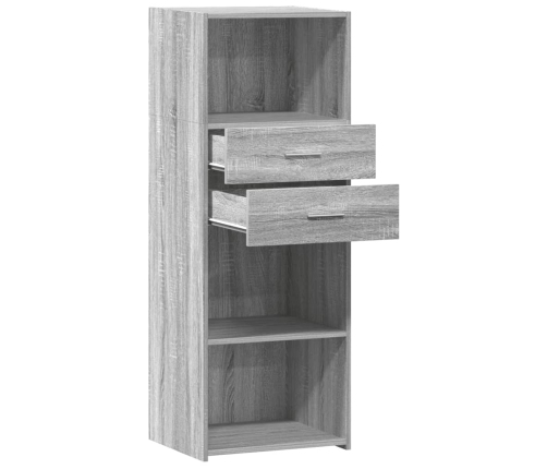 Aparador alto madera de ingeniería gris Sonoma 45x42,5x124 cm