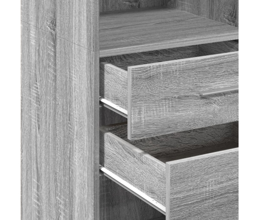 Aparador alto madera de ingeniería gris Sonoma 45x42,5x124 cm