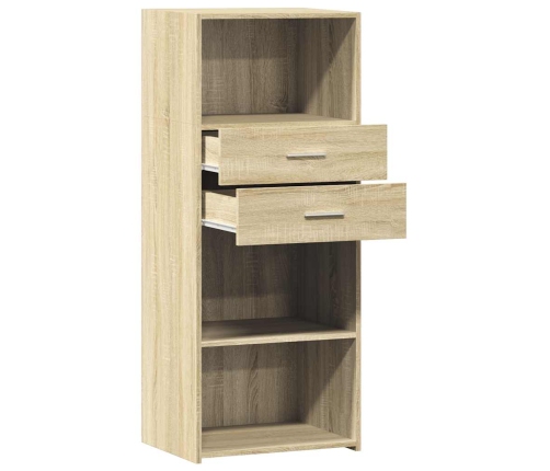 Aparador alto madera de ingeniería roble Sonoma 50x42,5x124 cm