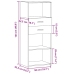 Aparador alto madera de ingeniería roble Sonoma 50x42,5x124 cm