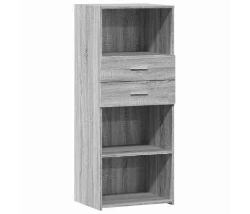 Aparador alto madera de ingeniería gris Sonoma 50x42,5x124 cm