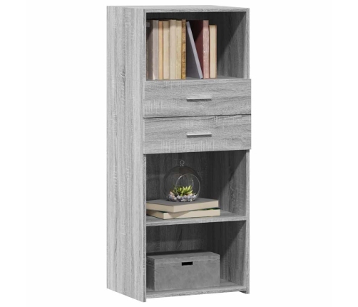 Aparador alto madera de ingeniería gris Sonoma 50x42,5x124 cm