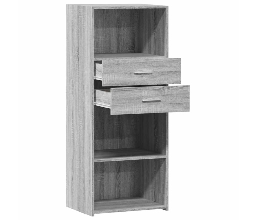 Aparador alto madera de ingeniería gris Sonoma 50x42,5x124 cm