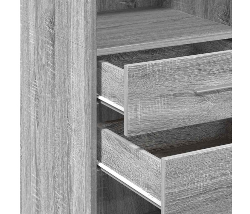 Aparador alto madera de ingeniería gris Sonoma 50x42,5x124 cm