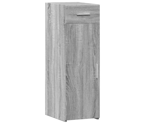 Aparador de madera de ingeniería gris Sonoma 30x42,5x93 cm