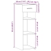 Aparador madera de ingeniería roble Sonoma 30x42,5x93 cm