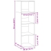 Aparador alto madera de ingeniería blanco 40x41x124 cm