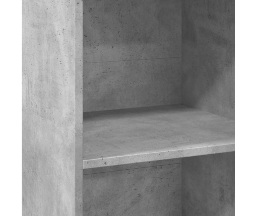 Aparador alto madera de ingeniería gris hormigón 50x41x124 cm