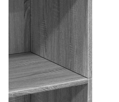 Aparador alto madera de ingeniería gris Sonoma 70x41x124 cm