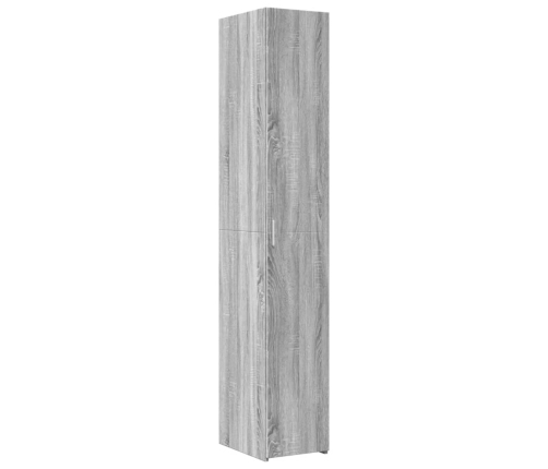 Armario estrecho madera ingeniería gris Sonoma 30x42,5x225 cm