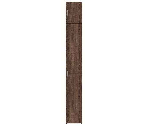 Armario estrecho madera ingeniería marrón roble 30x42,5x225 cm