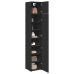 Armario estrecho madera de ingeniería negro 40x42,5x225 cm