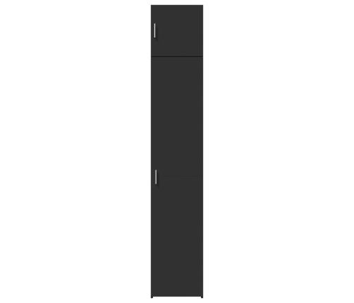 Armario estrecho madera de ingeniería negro 40x42,5x225 cm