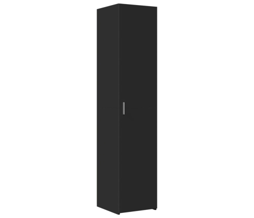 Armario estrecho madera de ingeniería negro 40x42,5x225 cm