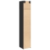 Armario estrecho madera de ingeniería negro 40x42,5x225 cm