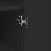 Armario estrecho madera de ingeniería negro 40x42,5x225 cm