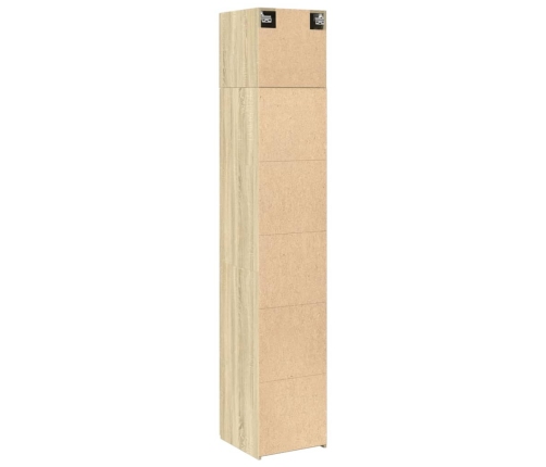 Armario estrecho madera ingeniería roble Sonoma 40x42,5x225 cm