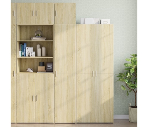 Armario estrecho madera ingeniería roble Sonoma 40x42,5x225 cm