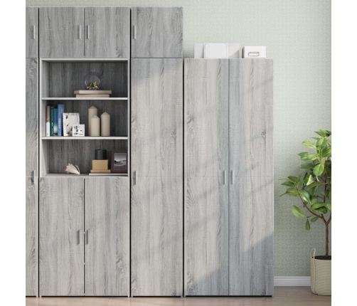 Armario estrecho madera ingeniería gris Sonoma 40x42,5x225 cm