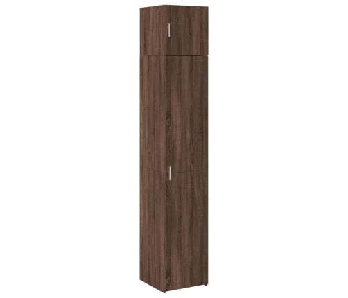 Armario estrecho madera ingeniería marrón roble 40x42,5x225 cm