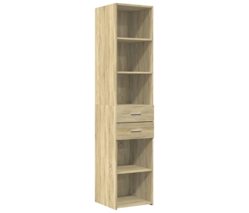 Armario estrecho madera ingeniería roble Sonoma 40x42,5x225 cm