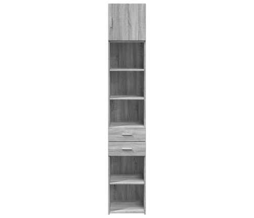 Armario estrecho madera ingeniería gris Sonoma 40x42,5x225 cm