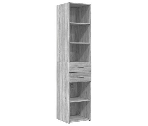 Armario estrecho madera ingeniería gris Sonoma 40x42,5x225 cm