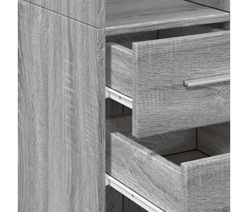 Armario estrecho madera ingeniería gris Sonoma 40x42,5x225 cm