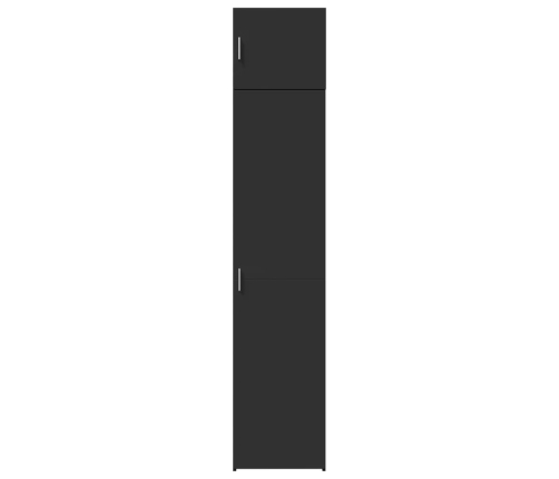 Armario estrecho madera de ingeniería negro 45x42,5x225 cm
