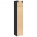 Armario estrecho madera de ingeniería negro 45x42,5x225 cm