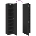 Armario estrecho madera de ingeniería negro 45x42,5x225 cm