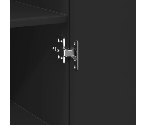 Armario estrecho madera de ingeniería negro 45x42,5x225 cm