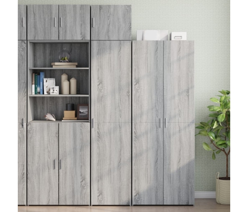 Armario estrecho madera ingeniería gris Sonoma 45x42,5x225 cm